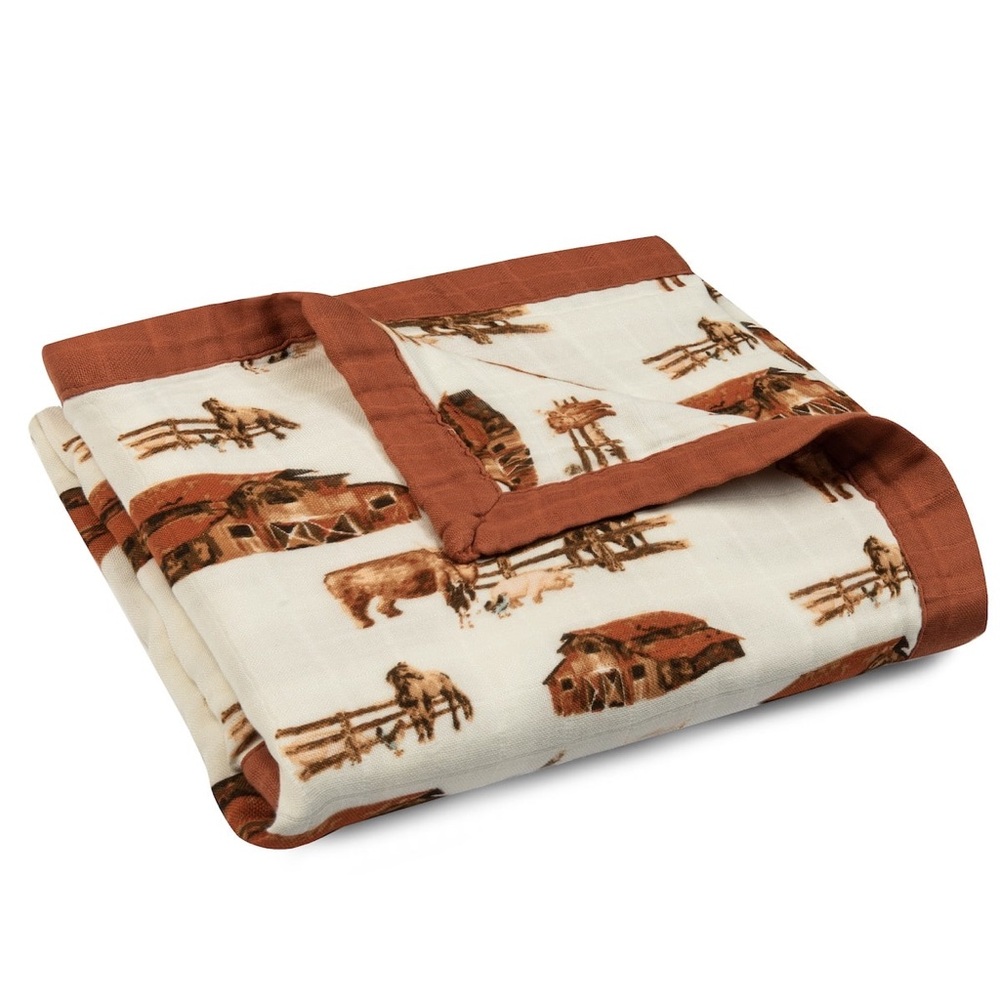 Milkbarn Kids Big Lovey Muslin Blanket Homestead